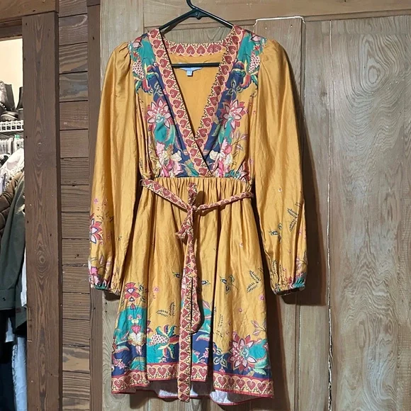 antonio melani embroidered dress Antonio Melani Size 8 Y2K Dark Brown Textured Embroidered Sequin Detail  Dress